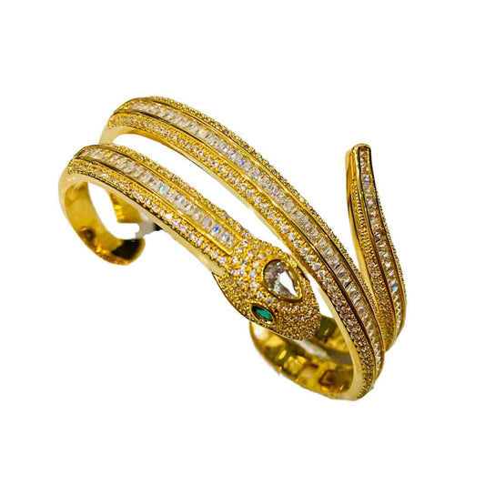 Gold Luxury Snake Bracelet | Hand Bracelet Gold | JH Luxe Jewellery