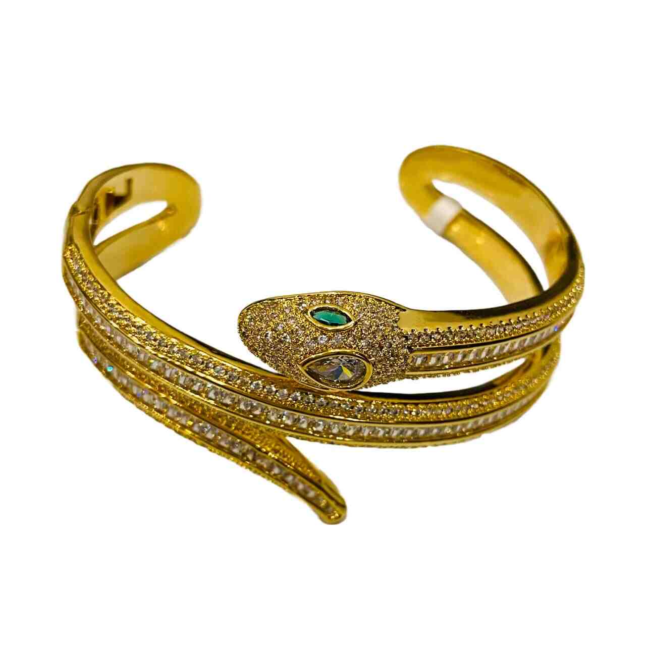 Gold Luxury Snake Bracelet | Hand Bracelet Gold | JH Luxe Jewellery