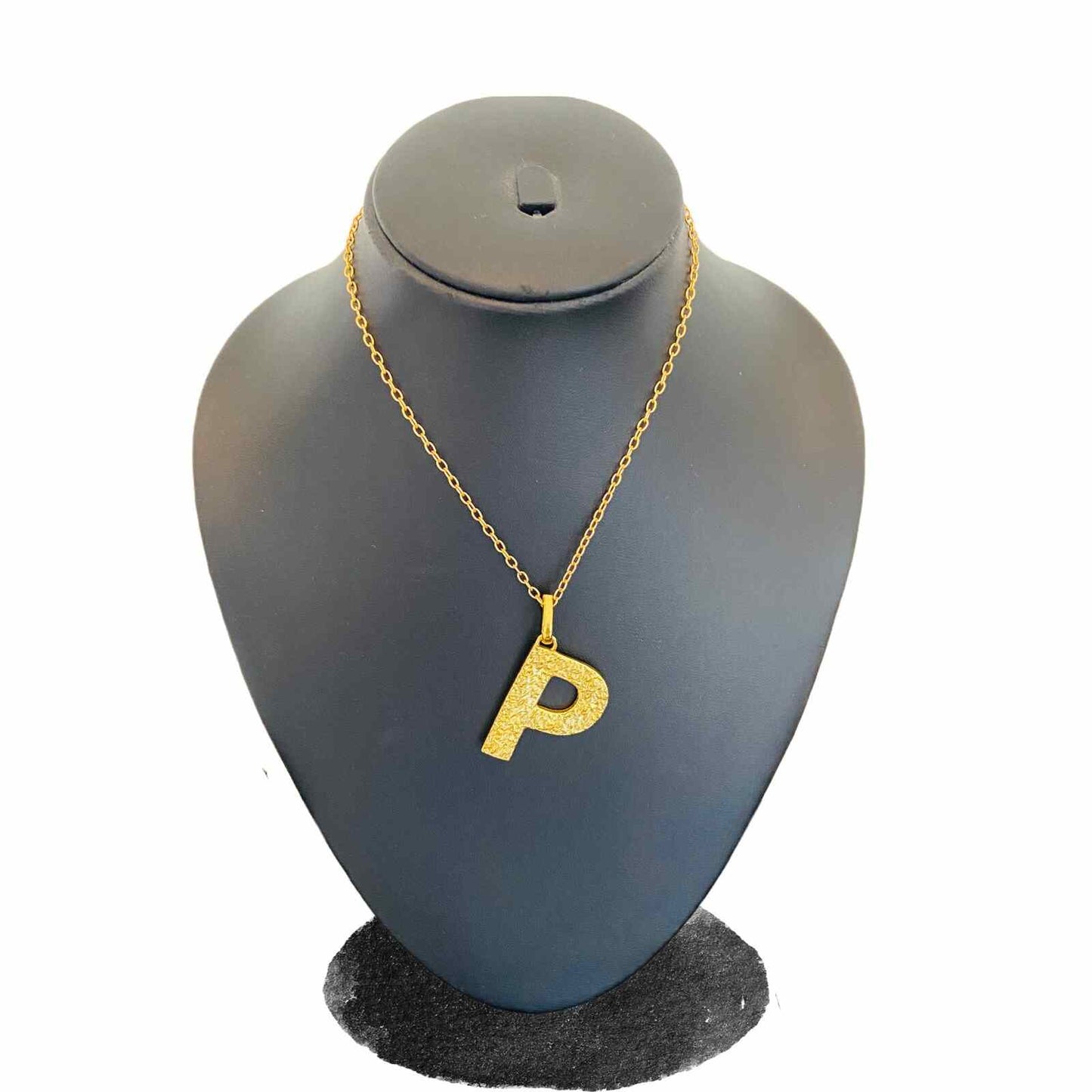 Gold Name | Gold Plated P Word Necklace for Girls | Initial Jewellery