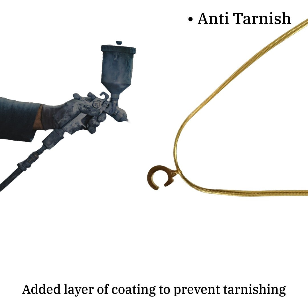 Chain With Name Gold | Gold Plated C Word Necklace for Women | Initial Jewellery