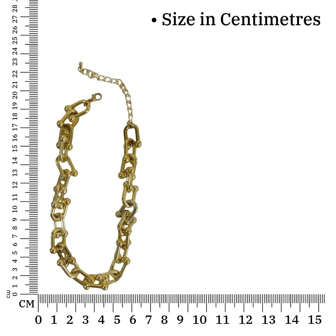Cuban Link Chain | Gold Plated Linked Chain for Women | Artificial Jewellery