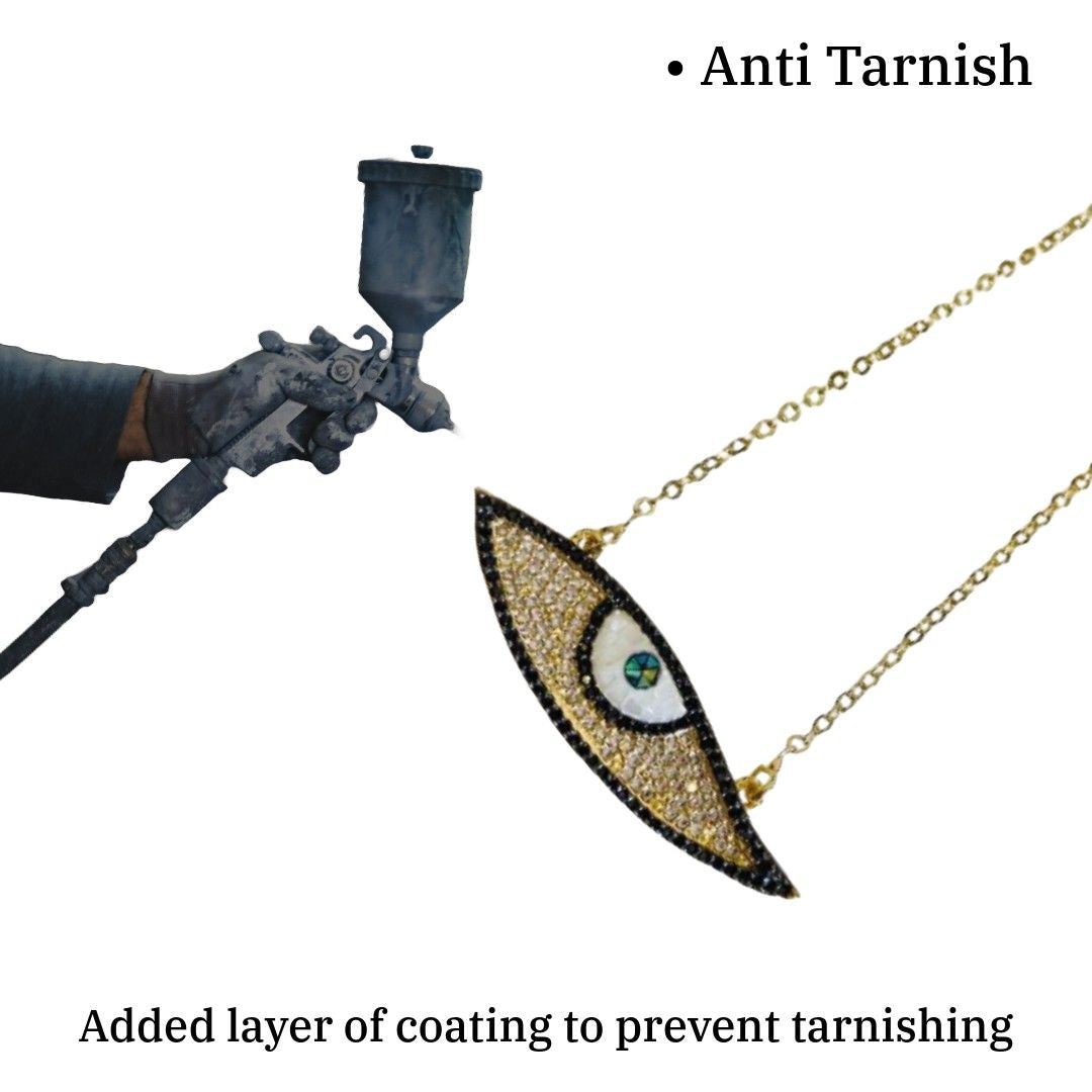 Eye Locket | Gold plated Evil Eye Necklace for Women | Artificial Jewellery