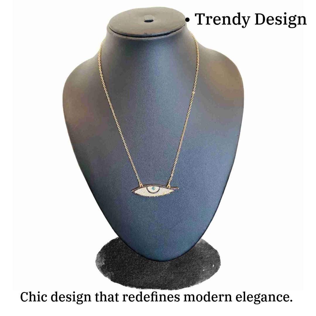 Eye Locket | Gold plated Evil Eye Necklace for Women | Artificial Jewellery