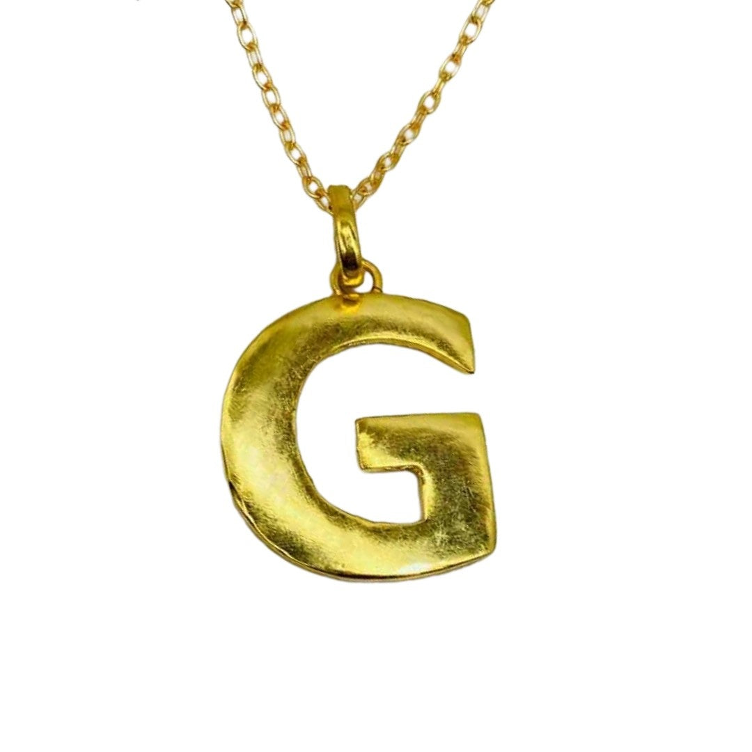 Name Locket Gold | Gold Plated G Word Necklace for Women | Initial Jewellery