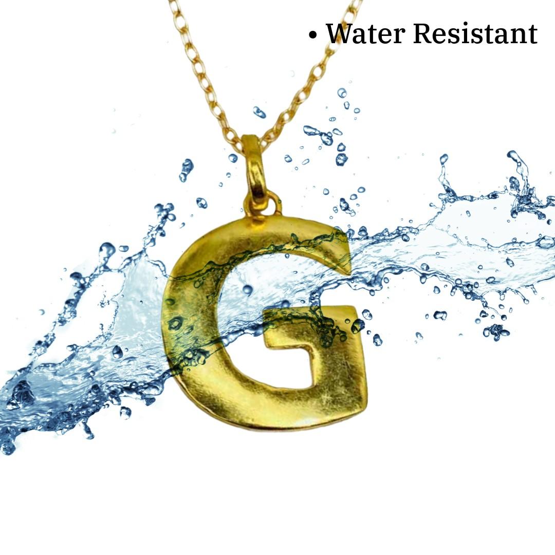Name Locket Gold | Gold Plated G Word Necklace for Women | Initial Jewellery