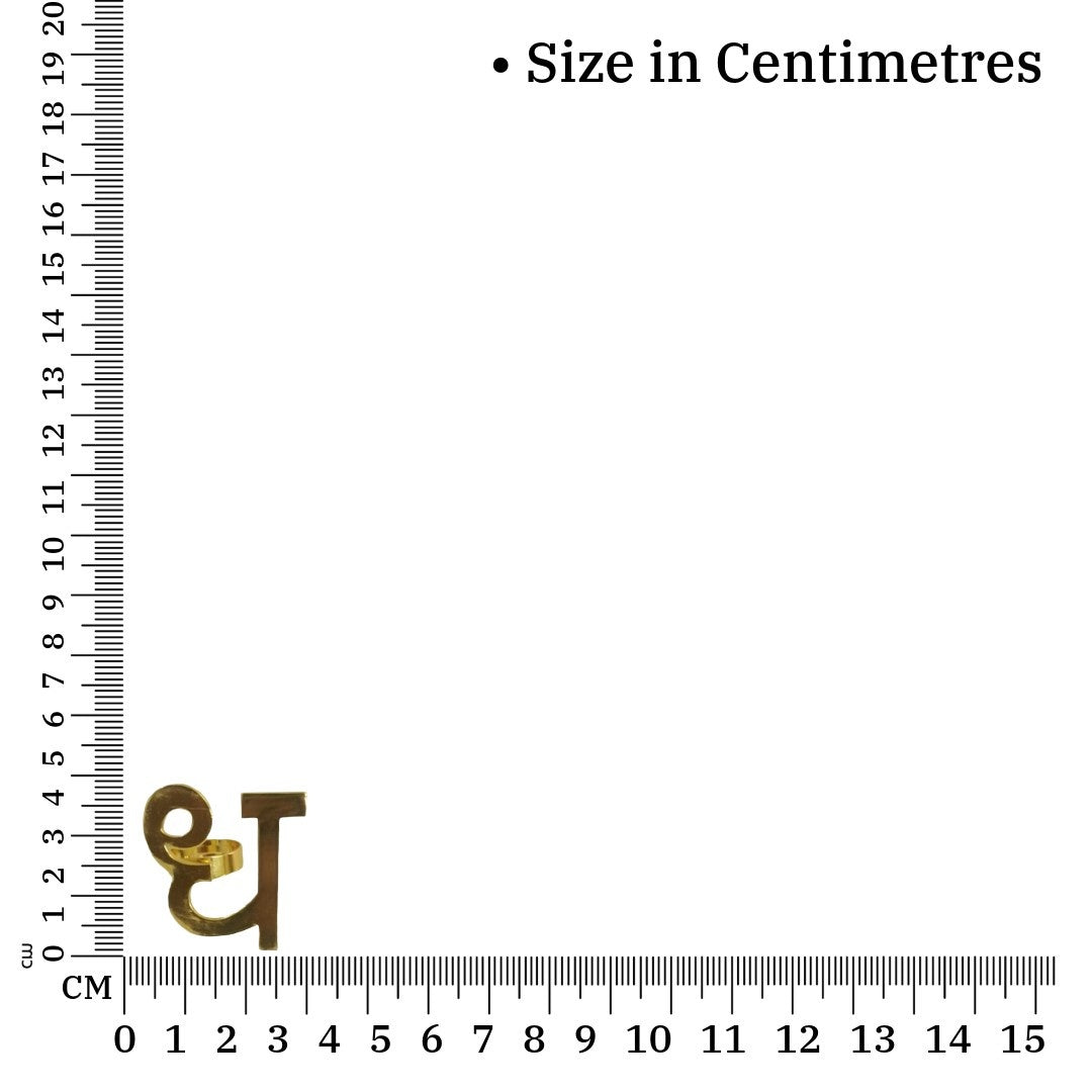 Jewellery Hat Gold Plated Hindi Dha Ring For Women, Adjustable Statement Ring, Metal Finish, Anti Tarnish, Water Resistant, Lightweight, Gift Packaged