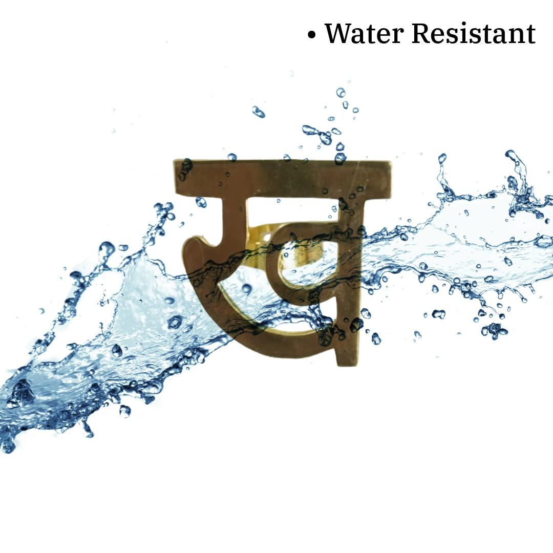 Jewellery Hat Gold Plated Hindi Kha Ring For Women, Adjustable Size, Metallic Finish, Anti Tarnish, Water Resistant, Lightweight, Gift Packaged