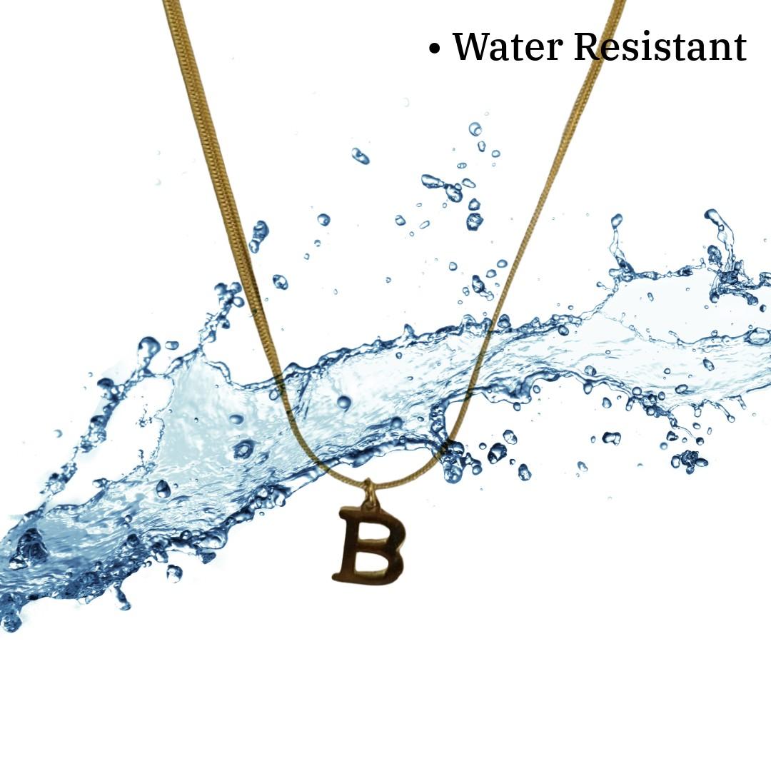 Female Name Locket Designs in Gold | Gold Plated B Word Necklace | Initial Jewellery