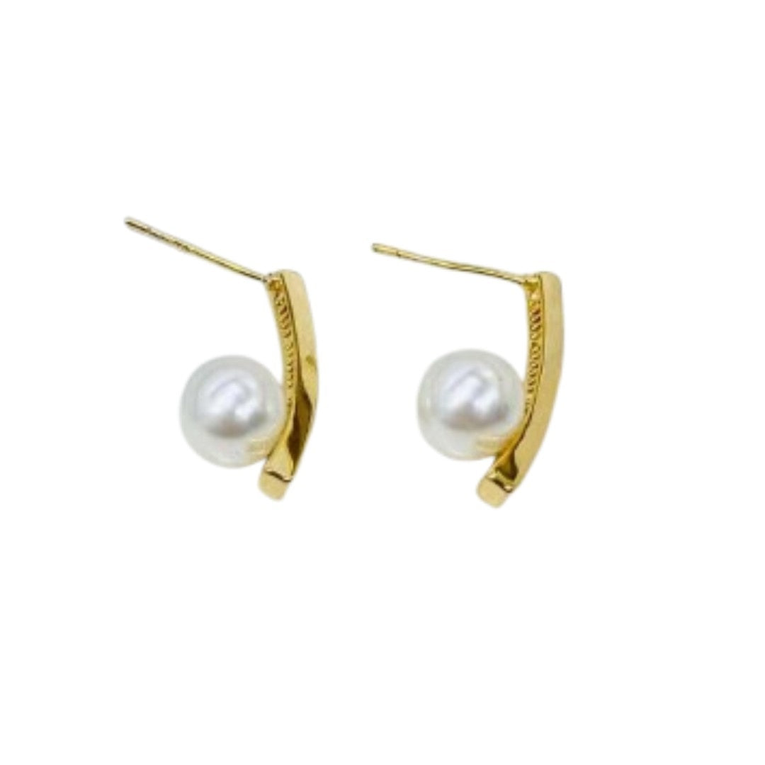 Gold Moti Earrings