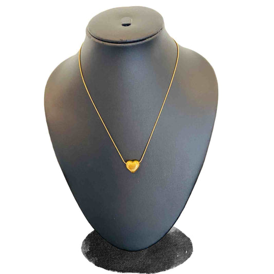 Gold Plated Pendant | Heart Gold Plated Chain | Gold Plated Jewellery
