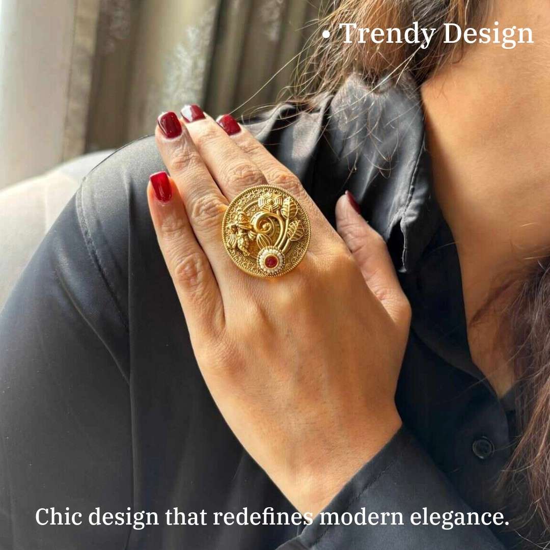 Very Big Traditional Ring | Anti-Tarnish | Water Resistant | Gift Box Packing
