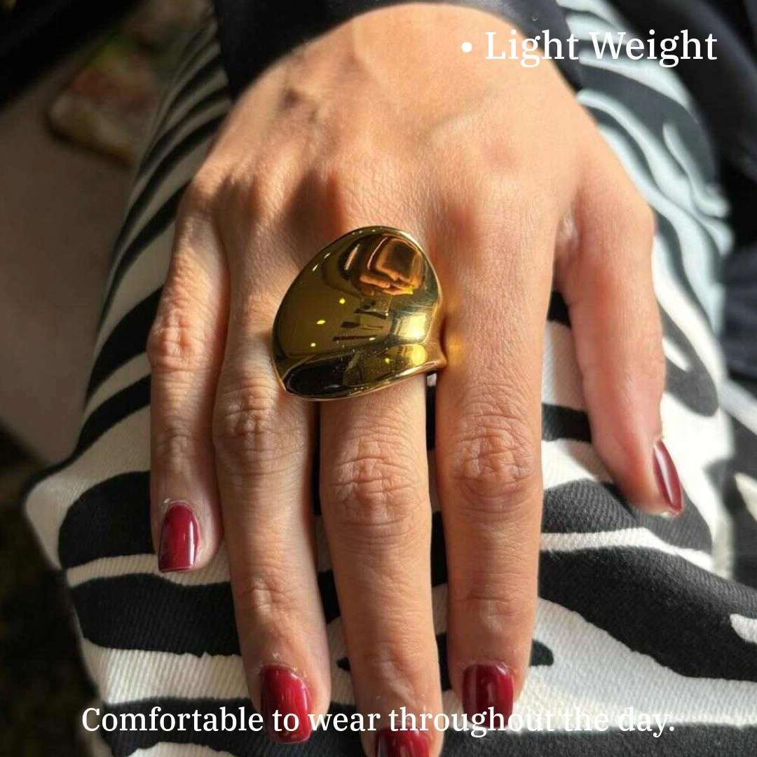 Big Contemporary Ring | Anti-Tarnish | Water Resistant | Gift Box Packing