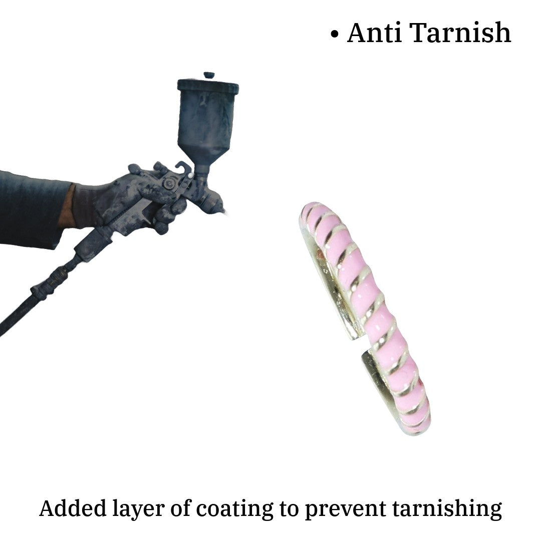 Modern Ring | A Pink Ring | Gold Plated Modern Ring for Women | Artificial Jewellery