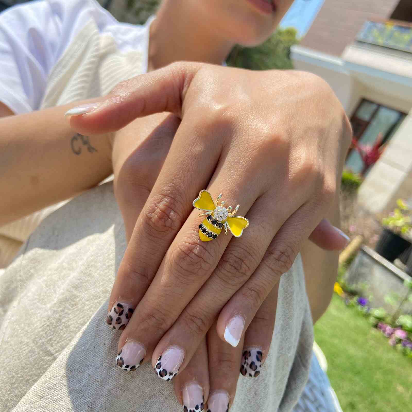 Gold Ring Honey Bee Fashion Jewellery March 2023