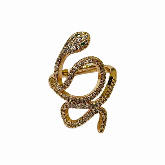 Gold Snake Ring - Artifical Gold Ring For Women - Fashion Jewellery 