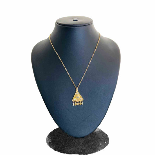 Gold Triangle Pendant | 18kgp Gold | Imitation Jewellery for Women