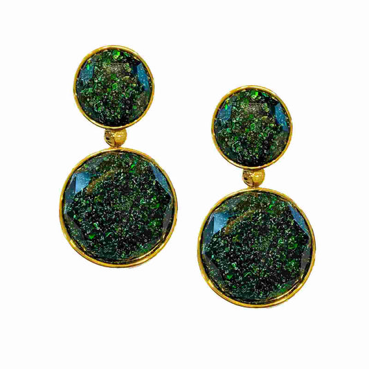 Green Colour Earrings | Drop Earrings | Western Jewellery