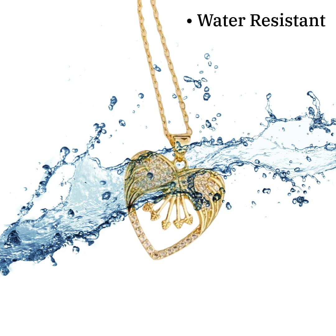 Heart Shape Pendant Gold | 18k Gold Filled | Costume Jewellery for Ladies