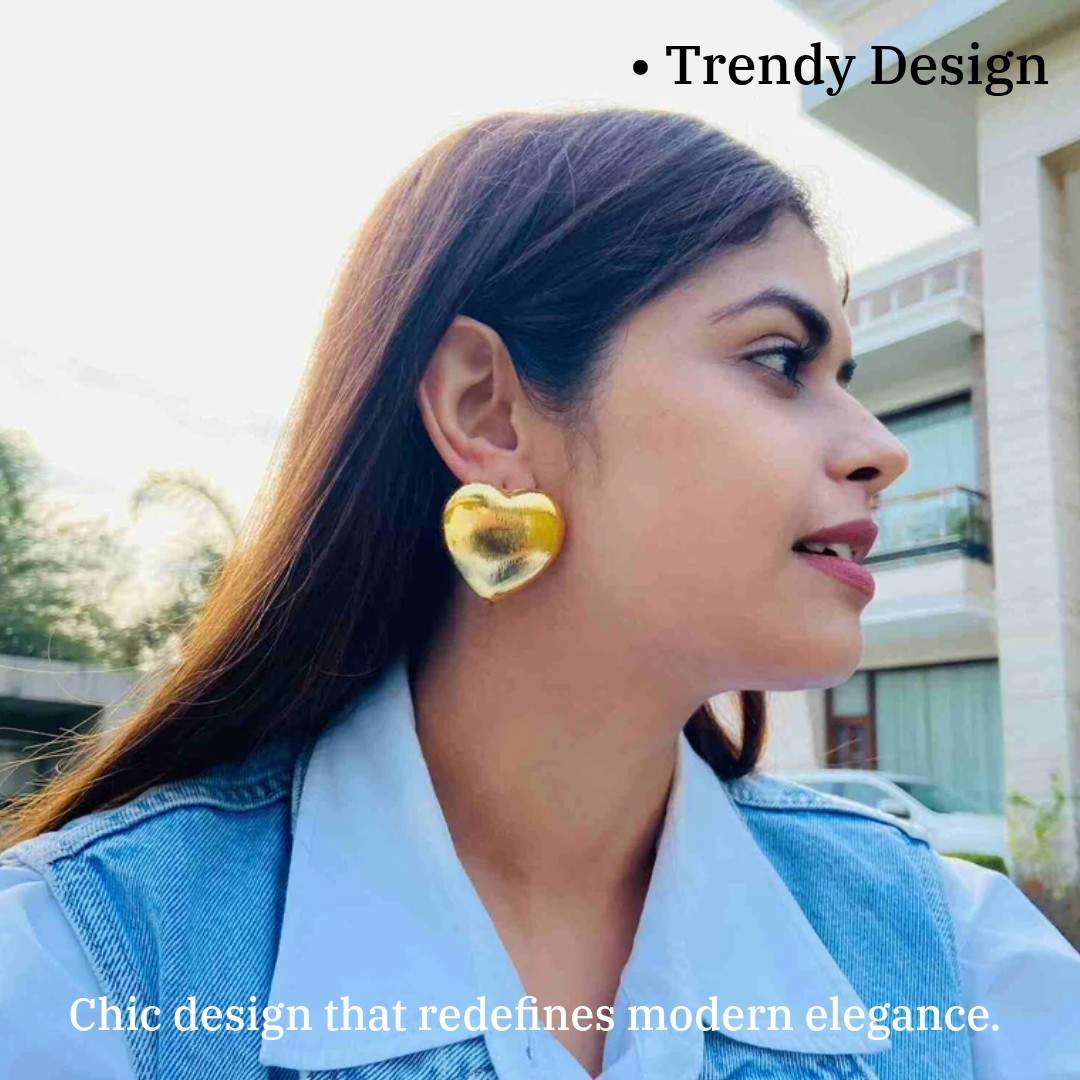 Sone Ki Jewellery | Heart Shaped Earrings
