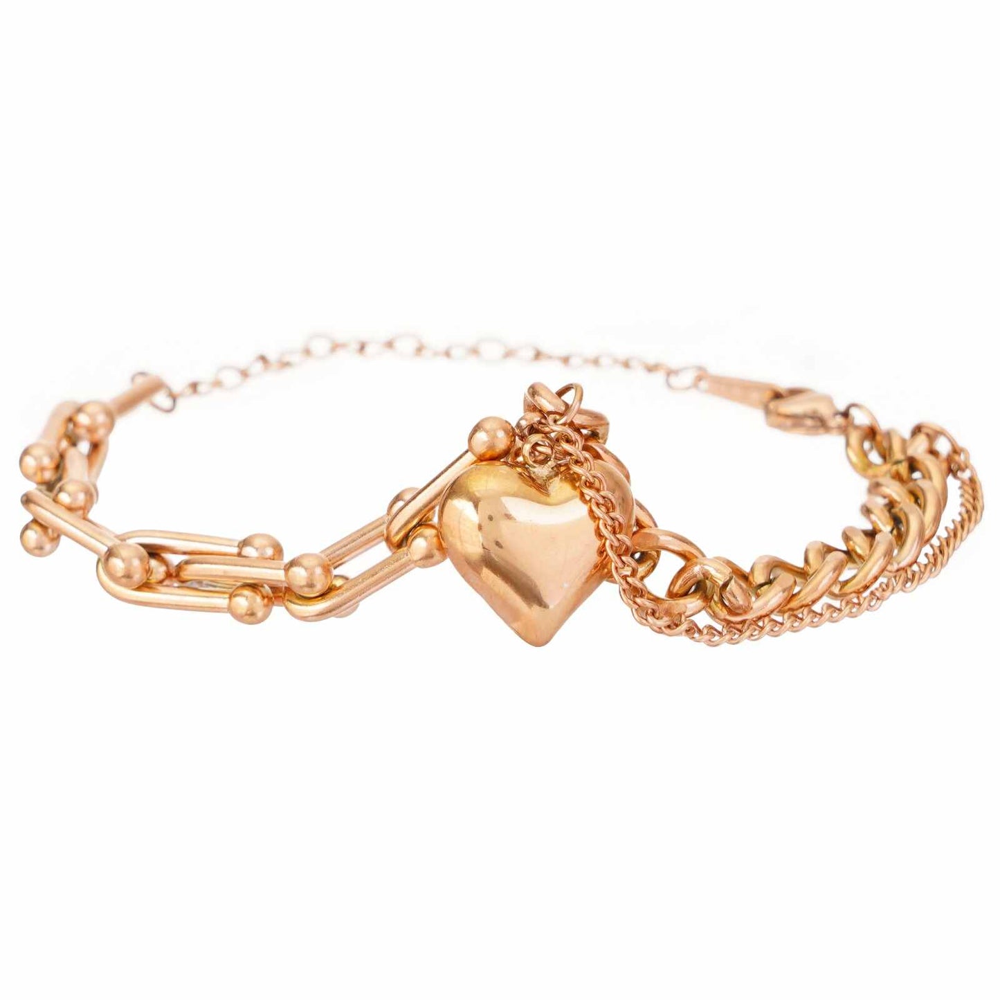 Heart Bracelet | Costume Jewellery | Rose Gold Plated