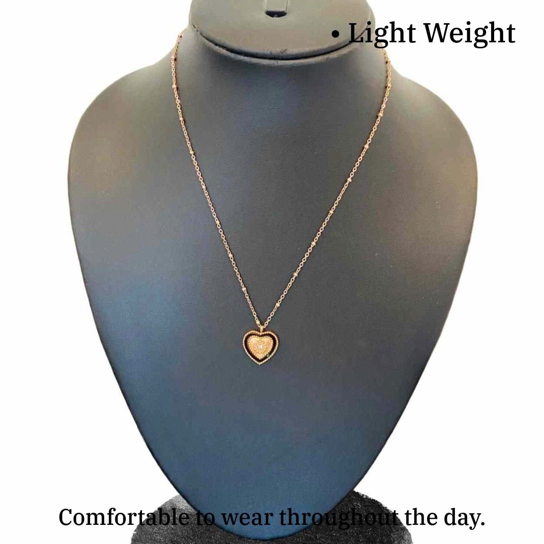 Love Locket Chain | Gold Plated Love Locket Necklace for Women | Artificial Jewellery