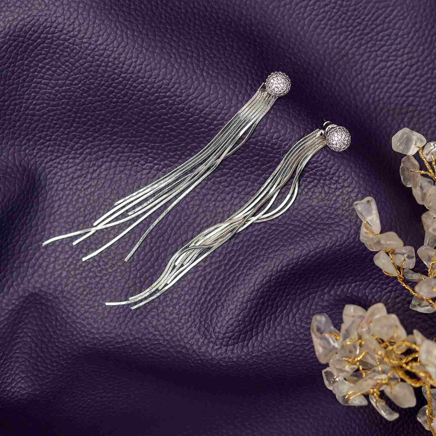 Fashion Round OM Design Fish Hook Oxidized Earring Jewellery - Gem O Sparkle