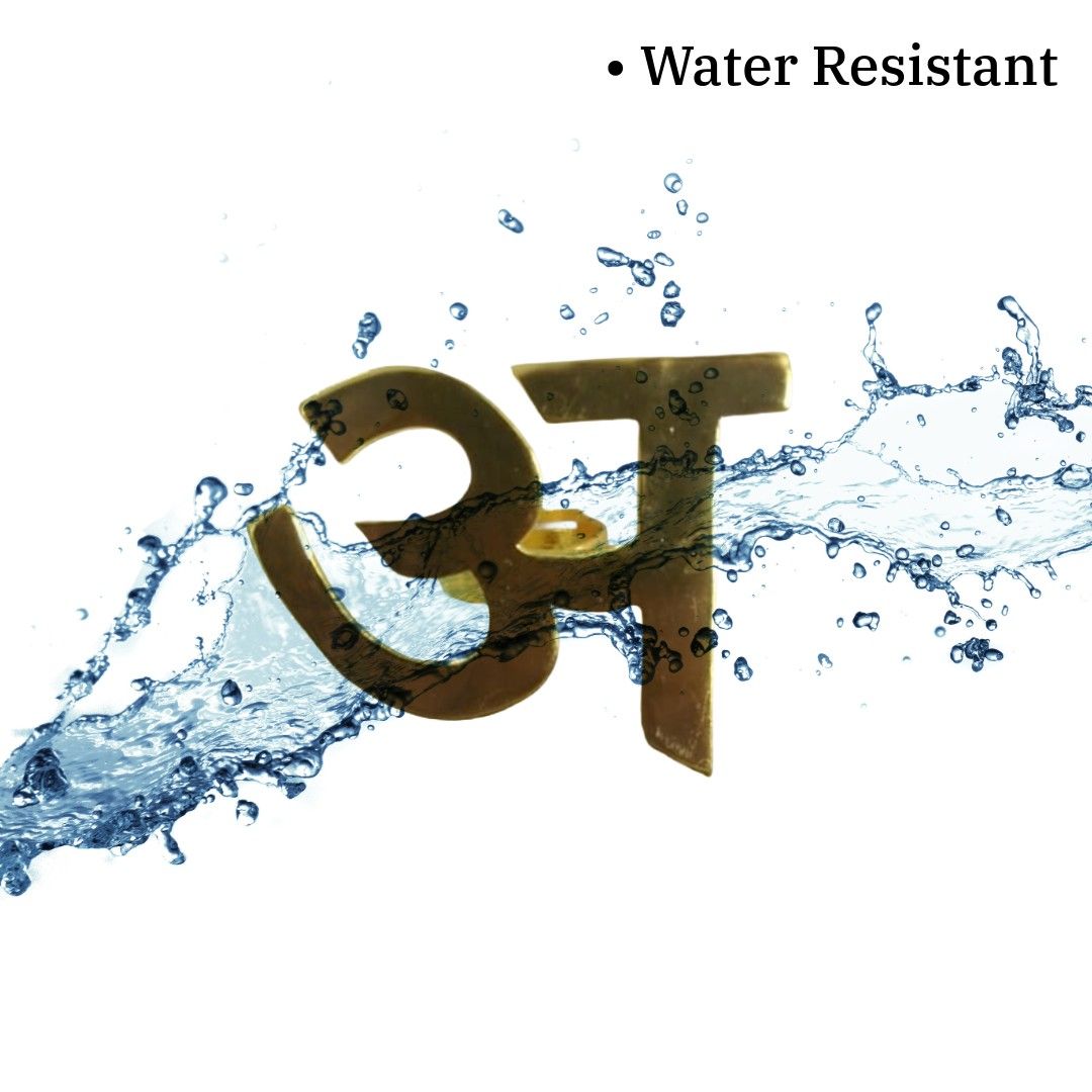 Jewellery Hat Hindi Aa Ring For Women, Gold Plated Ring, Adjustable Size, Anti Tarnish, Water Resistant, Lightweight, Gift Packaged