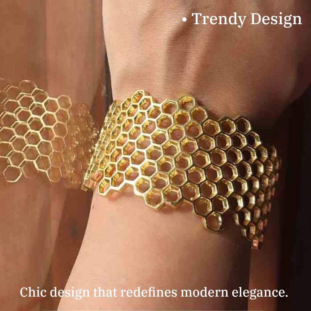 Cuff Bracelets for Women | Honey Comb Bracelet | Artificial Jewelry