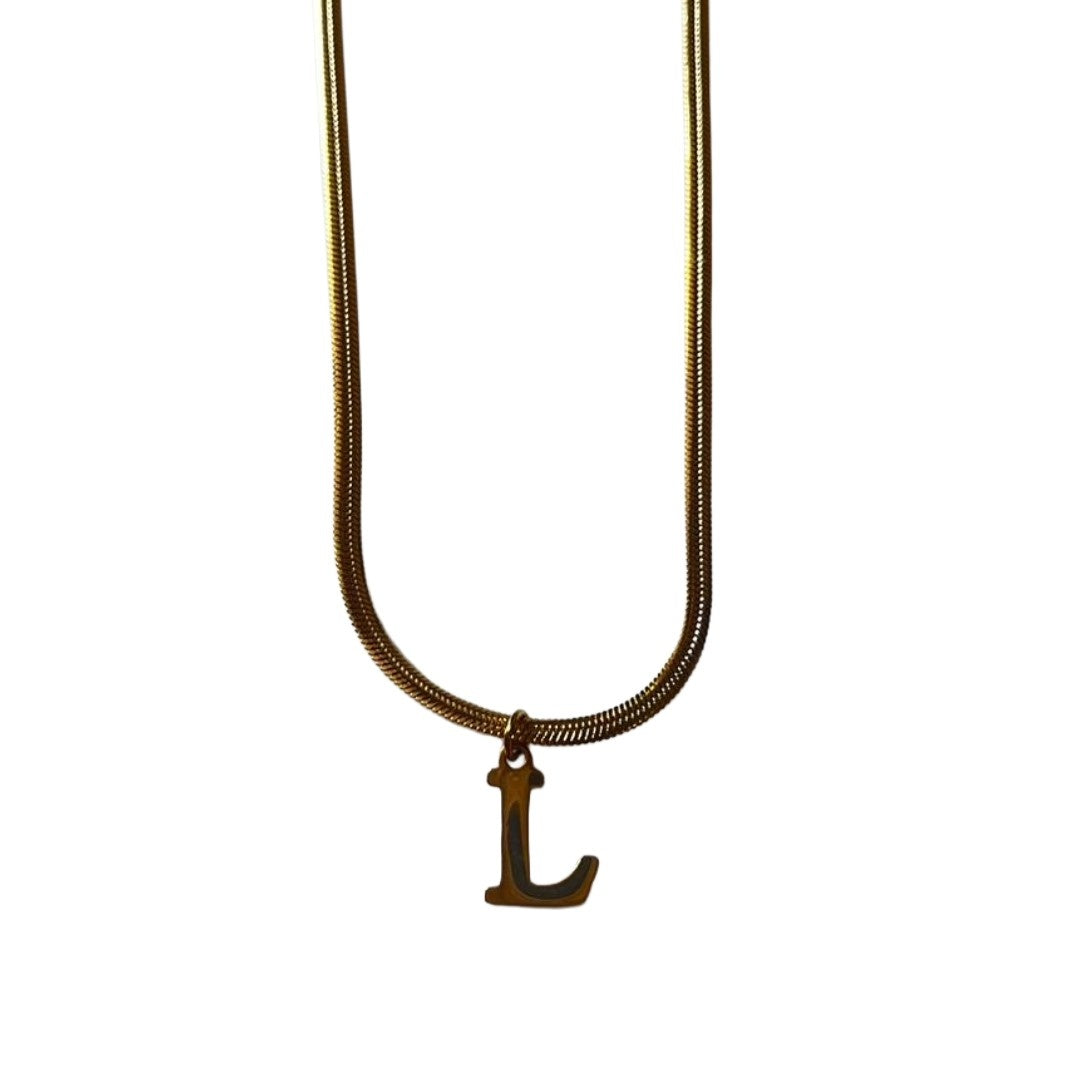 Gold Pendant Name Design | Gold Plated L Word Necklace for Women | Initial Jewellery