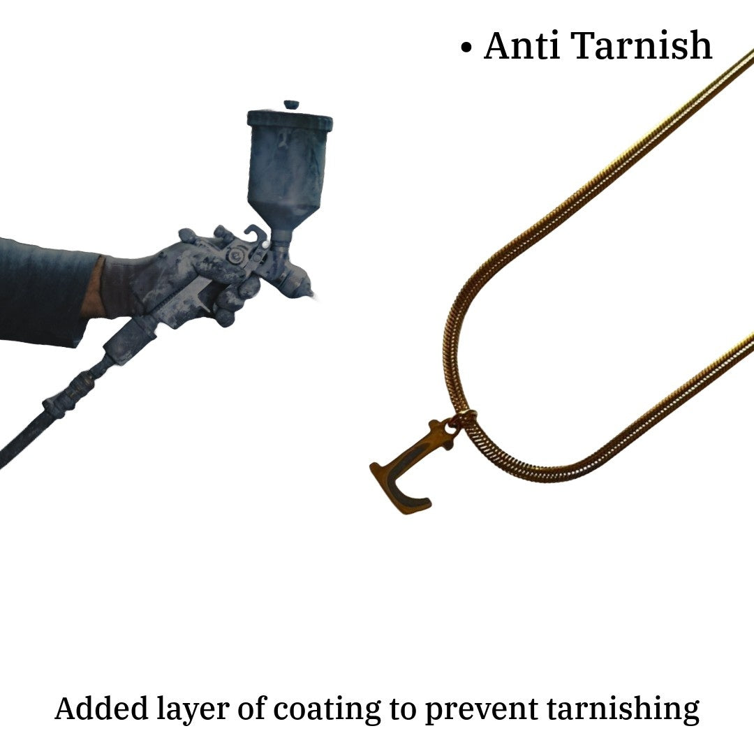 Gold Pendant Name Design | Gold Plated L Word Necklace for Women | Initial Jewellery