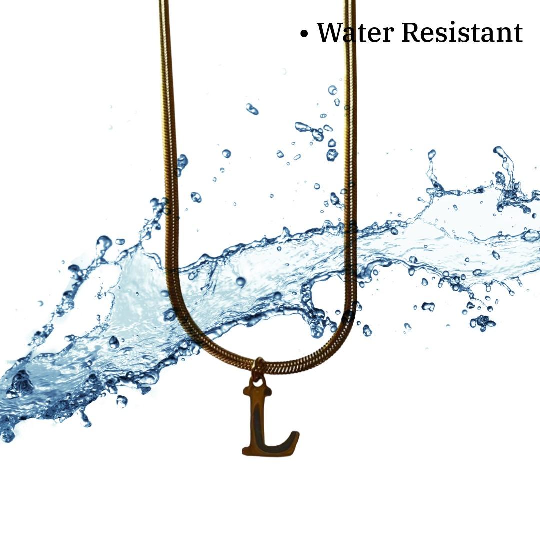 Gold Pendant Name Design | Gold Plated L Word Necklace for Women | Initial Jewellery