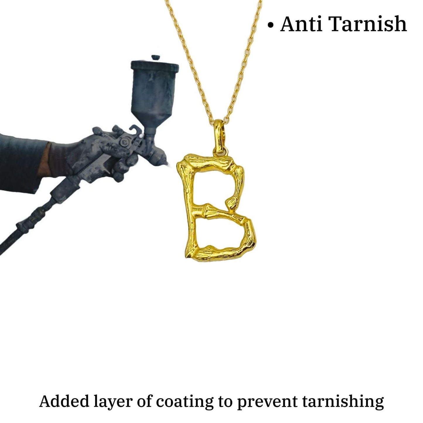 Name Necklace | B Alphabet Necklace | Initial Necklaces