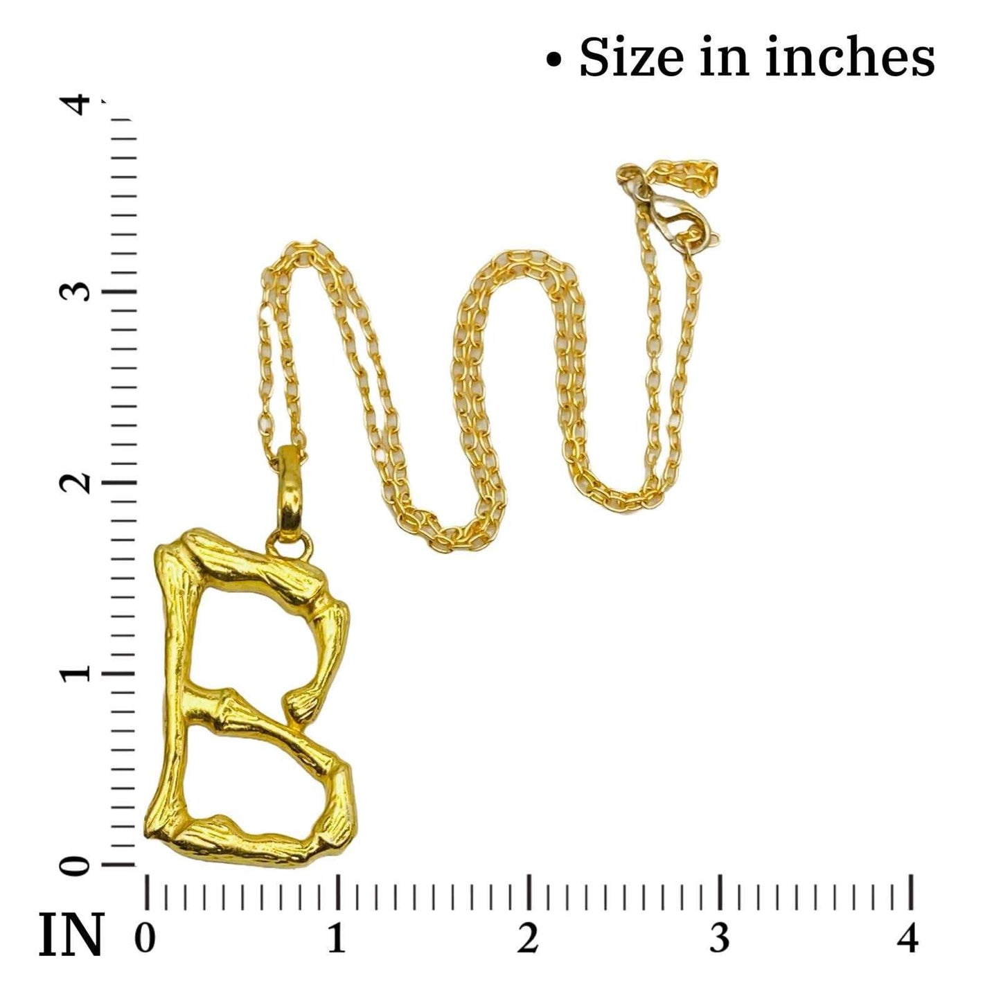 Name Necklace | B Alphabet Necklace | Initial Necklaces