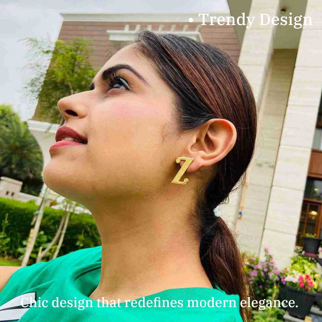 Alphabet Stud Earrings