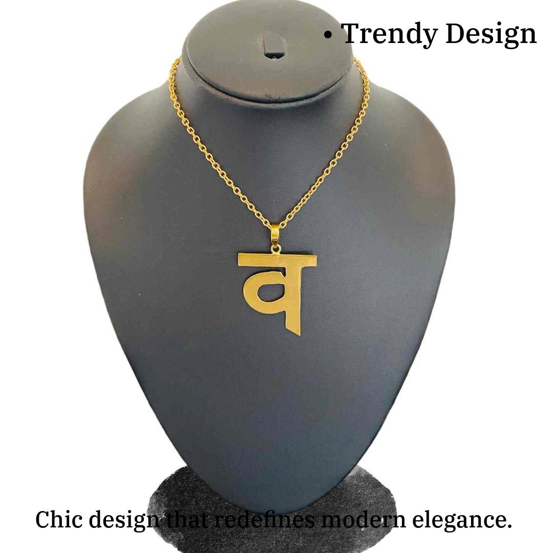 Initial Necklace | Hindi Jewellery | Costume Jewellery | व Necklace