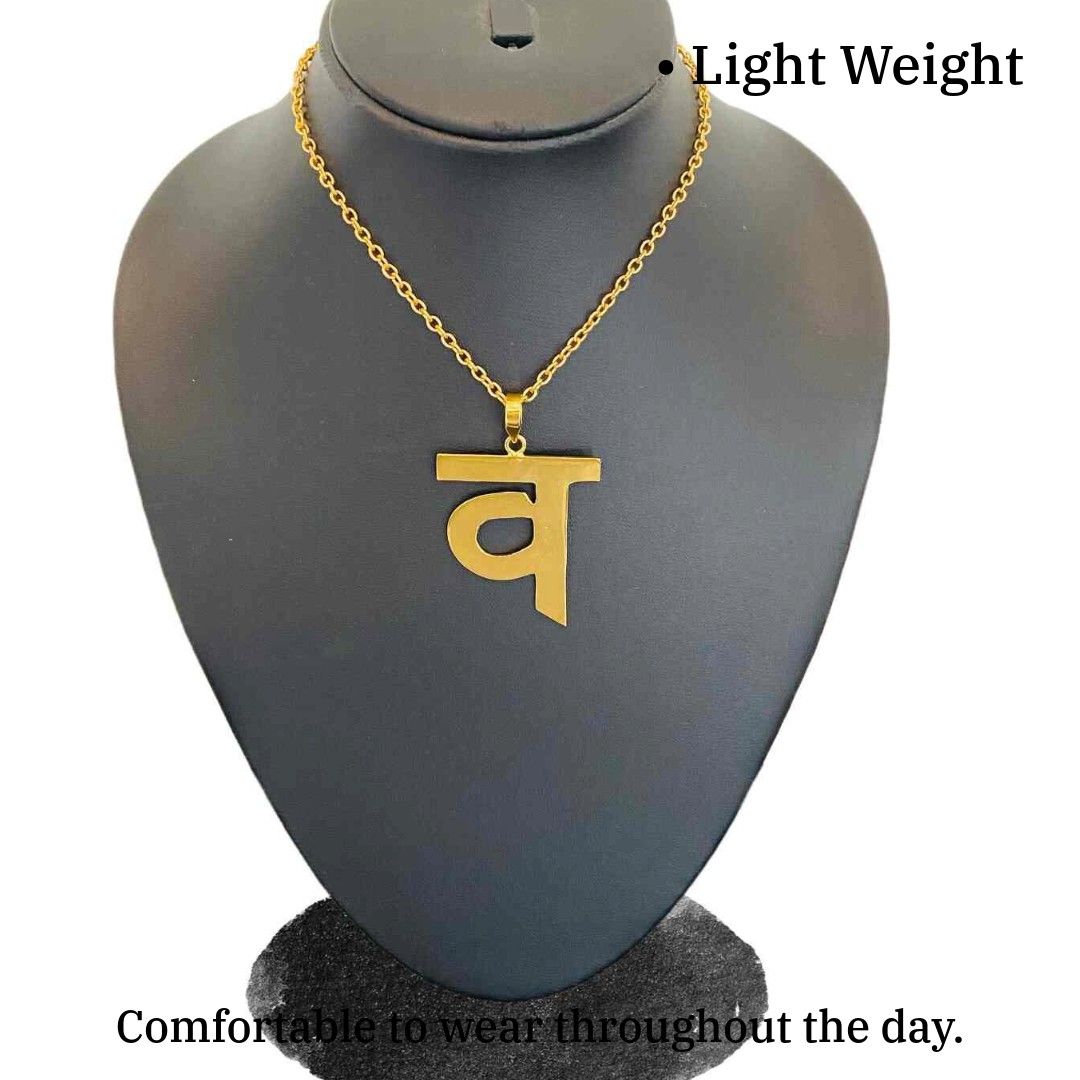 Initial Necklace | Hindi Jewellery | Costume Jewellery | व Necklace