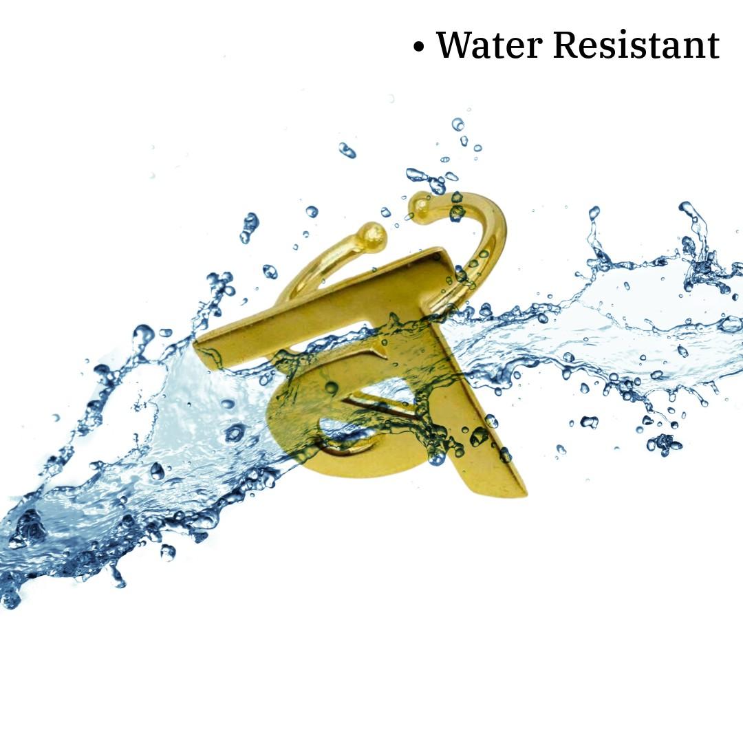 Ring With Initials Gold | Hindi Ba ब