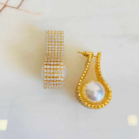 Jewellery Hat® Pearl Nest Earrings For Women - Gold Plated Earrings - Premium Collection Fashion Jewellery November 2022 Western Jewellery for girls
