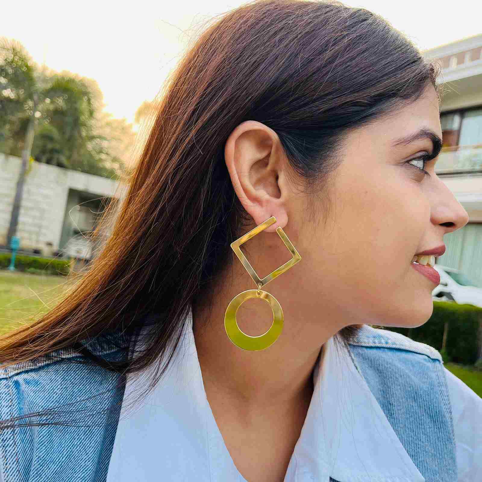MEENAZ long earrings for women stylish Jhumki Ear Chain Jhumka Girls  Traditional Temple 1 One Gram Gold South Indian Screw Back fashion  Meenakari Hair big Peacock Jhumkas Combo stylish golden 477 :