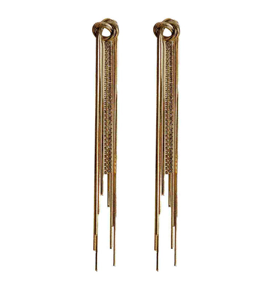 Long Hanging Earrings Gold | Tassel Earrings for Women | Artificial Jewelry