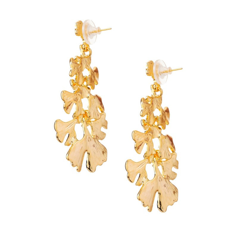 Hanging White Crystal Gold Jhumki Earrings Shop Online ER3605