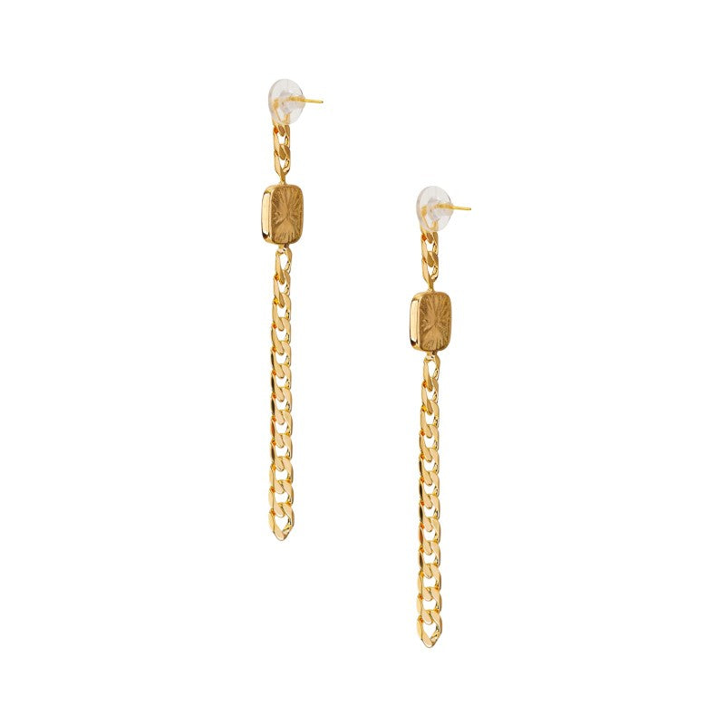 Water Drop Luxury Long Copper Western Style Drop Earrings