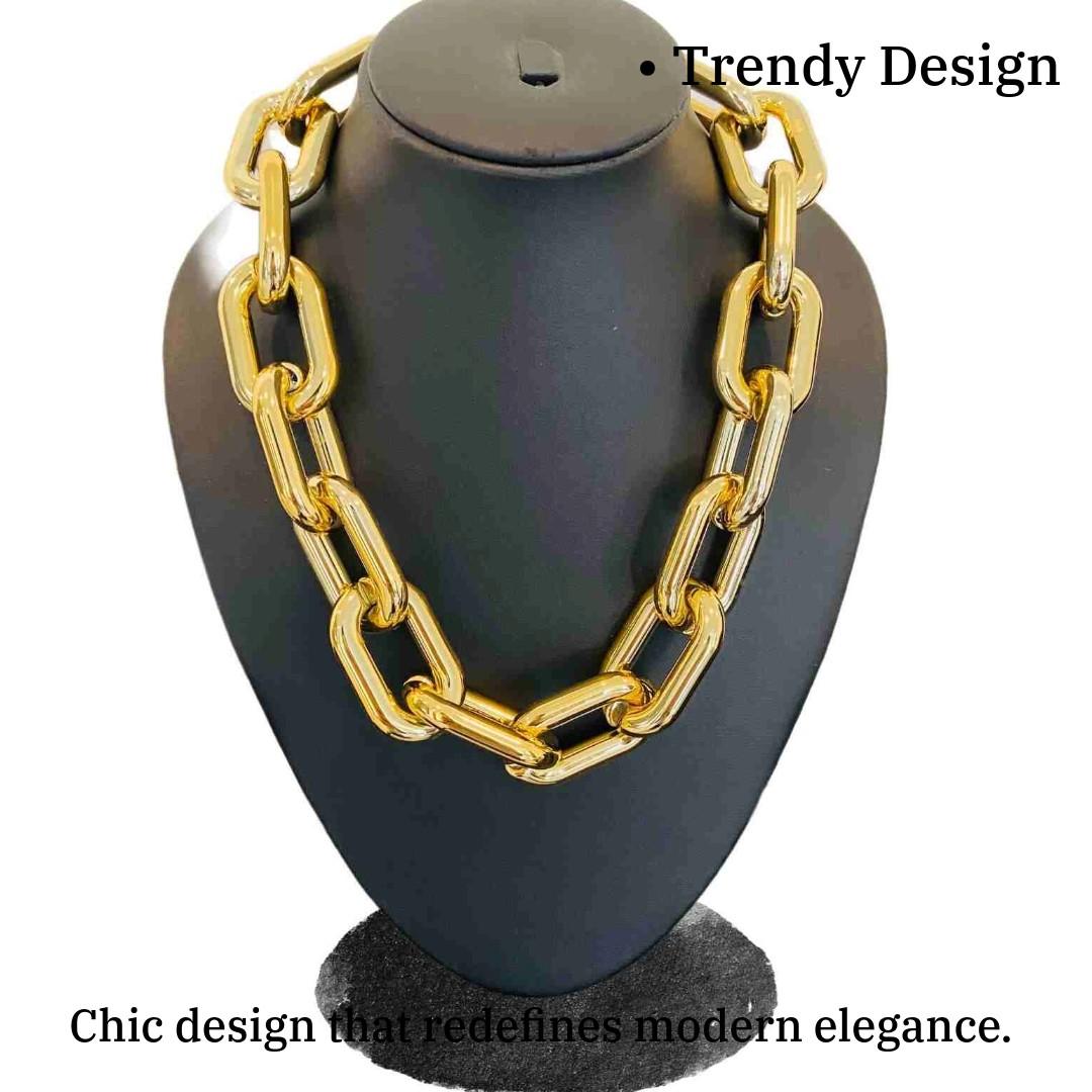 Chains Cuban | Gold Plated Thick Chain for Women | Artificial Jewellery