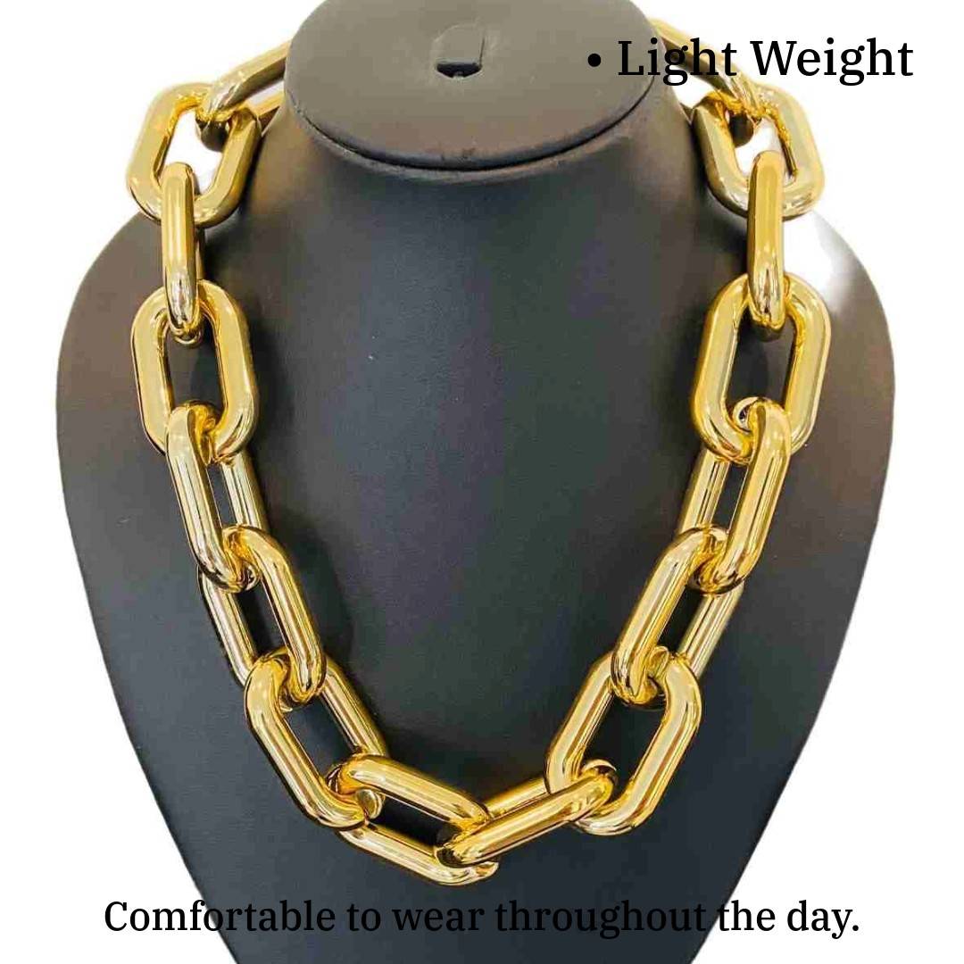 Chains Cuban | Gold Plated Thick Chain for Women | Artificial Jewellery