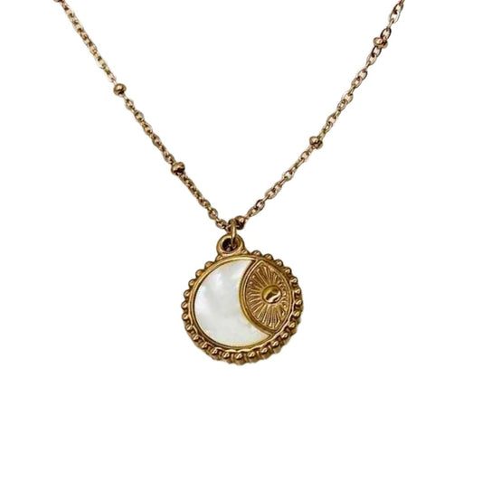 Sun and Moon Necklace | Gold Plated Sun Moon Necklace for Girls | Artificial Jewellery