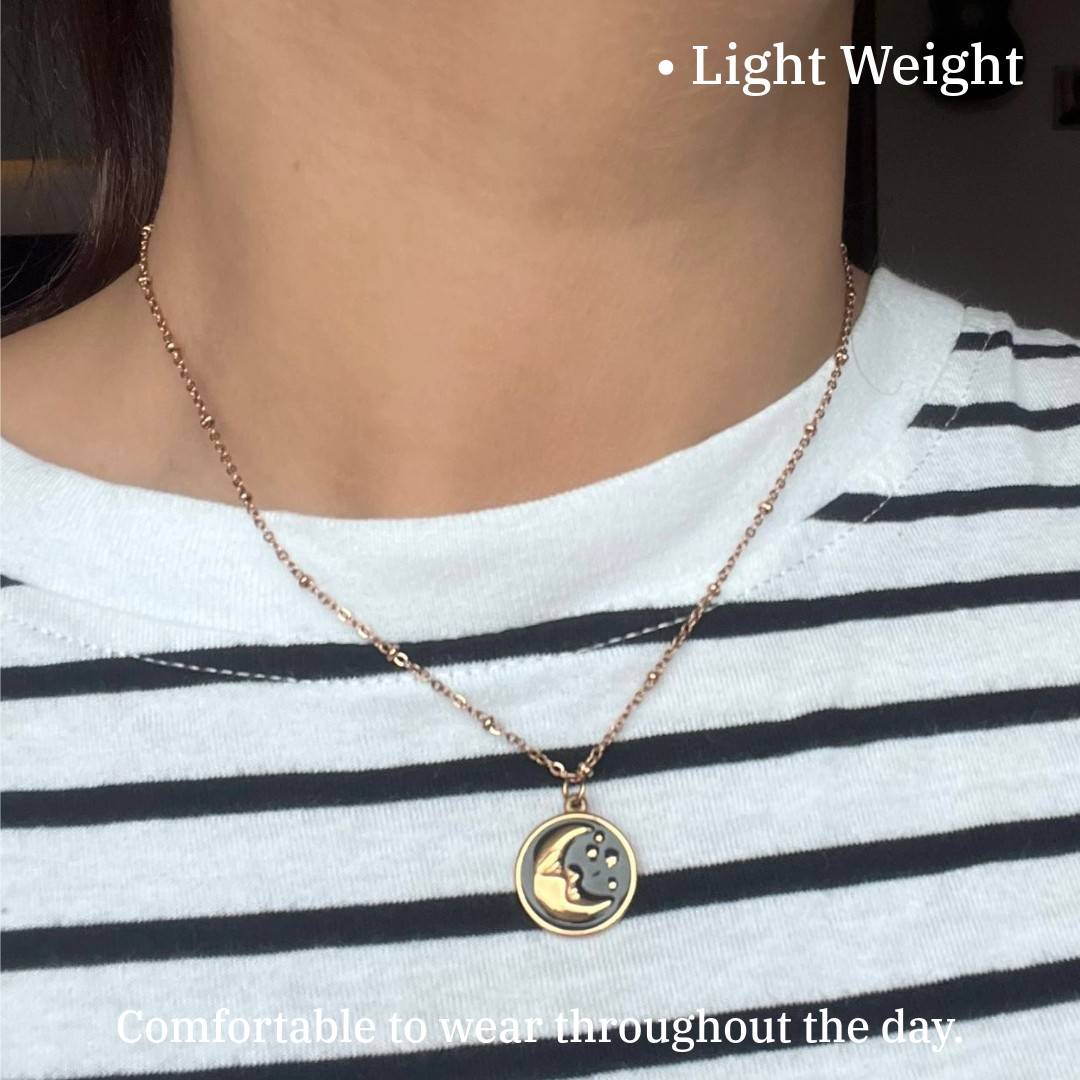 Moon Locket | Rose Gold Plated Moon Locket for Women | Artificial Jewellery