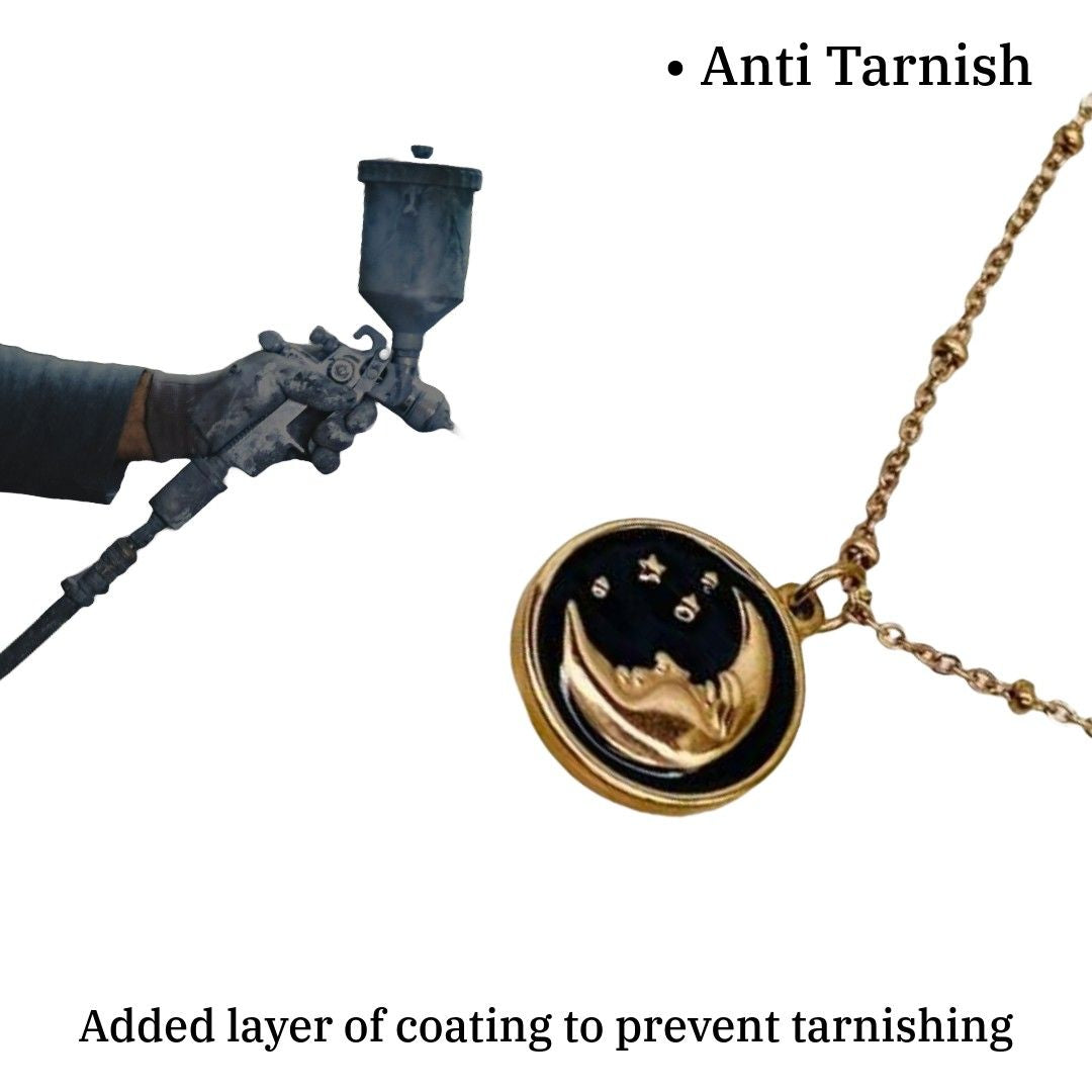 Moon Locket | Rose Gold Plated Moon Locket for Women | Artificial Jewellery