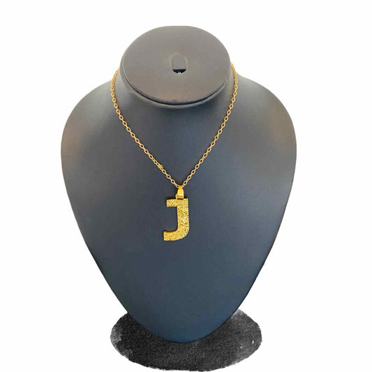 Names for Necklaces | Gold Plated J Word Necklace for Girls | Initial Jewellery