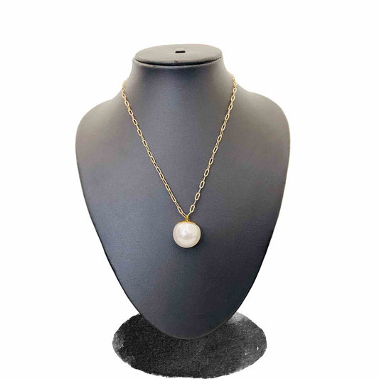 Necklace With Pearl and Gold | 18 Karat Gold | Costume Jewellery for Ladies