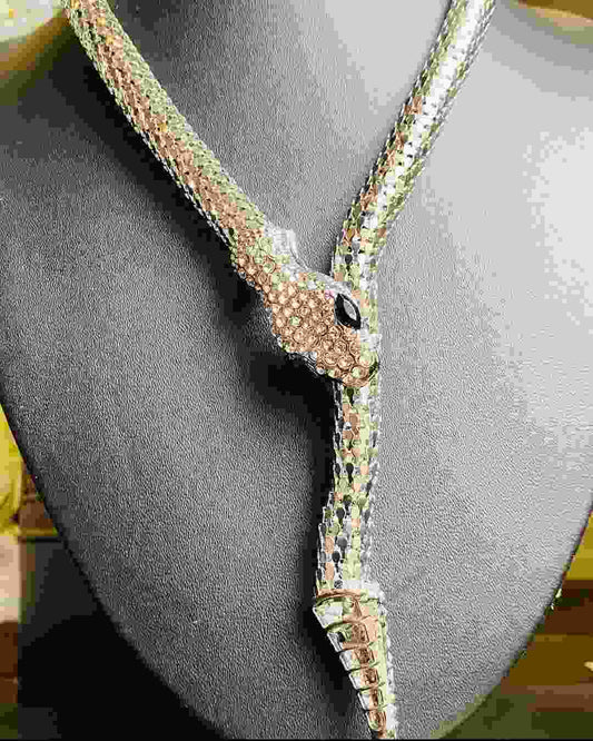 Necklaces - Snakes On The Lady- Gold Plated - Fashion Jewellery By Jewellery Hat.
